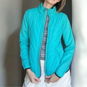 Killtec Turquoise Zip Up Athletic Jacket Jewel Tone Size 6/8 Gorpcore Activewear